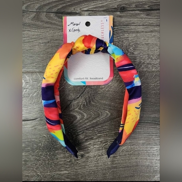 Goody Accessories - Womens Vibrant Multicolor Satin Headband NEW